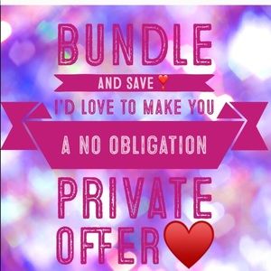 Bundle any 2 items or more to get a private offer and discounted shipping